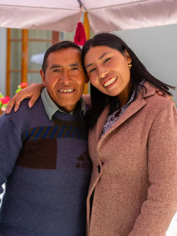 A PH Scholar with her father
